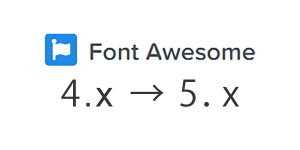 Font Awesome 4 から 5 に書き換え